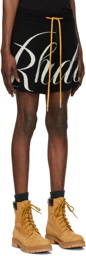 Rhude Black Knit Logo Shorts