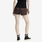 Rick Owens Women's Fog Boxer Shorts in Mahogany