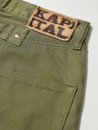 KAPITAL - Okagilly Straight-Leg Appliquéd Cotton Trousers - Green