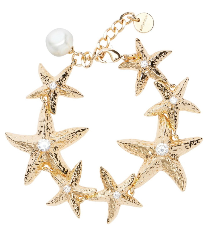 Photo: Self-Portrait Embellished gold-plated bracelet