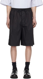 Juun.J Black Cotton Padded Shorts