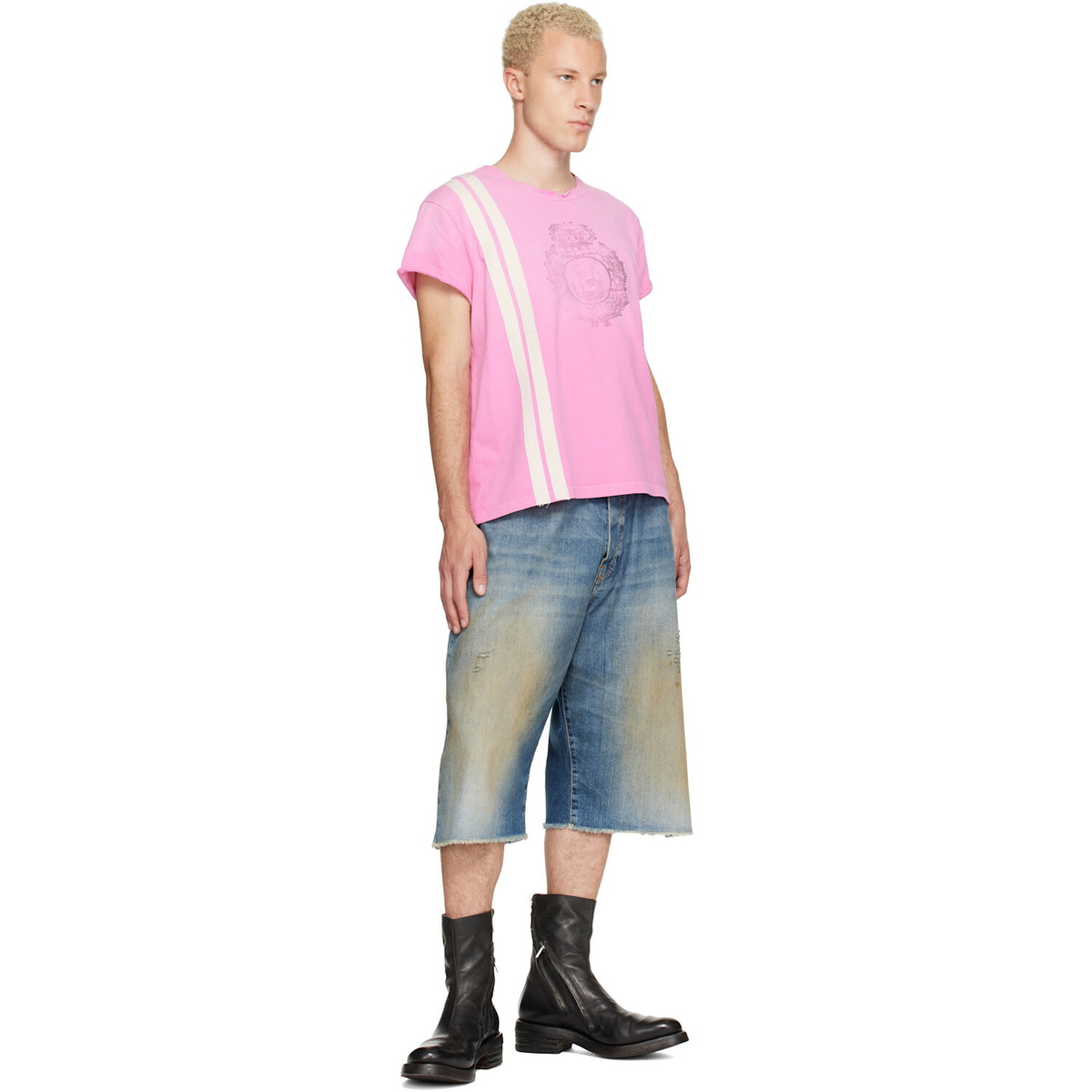 424 Pink Capped Thermal T-shirt