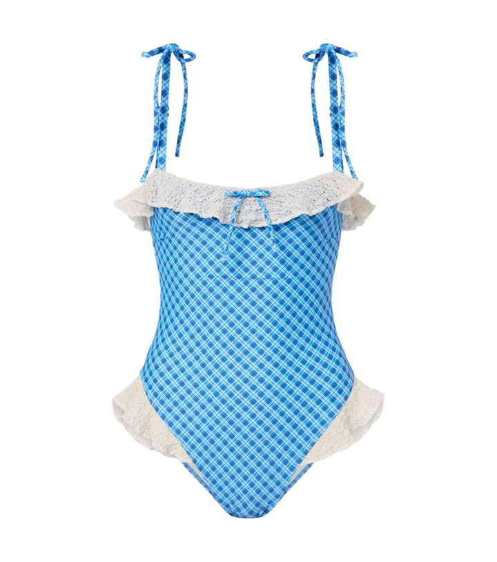 Photo: Montce Jacelyn plaid ruffled swimsuit