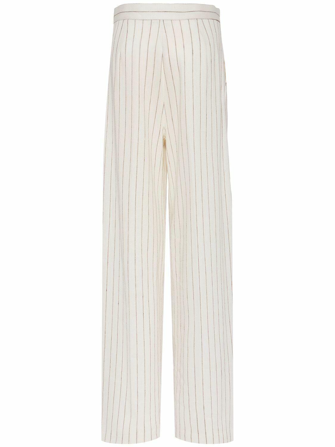 パンツ Max Mara 'Clarion' pants MAX MARA Clarion Striped Cotton Blend Wide Pants Max Mara