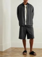 LE 17 SEPTEMBRE - Straight-Leg Pleated Twill Bermuda Shorts - Black