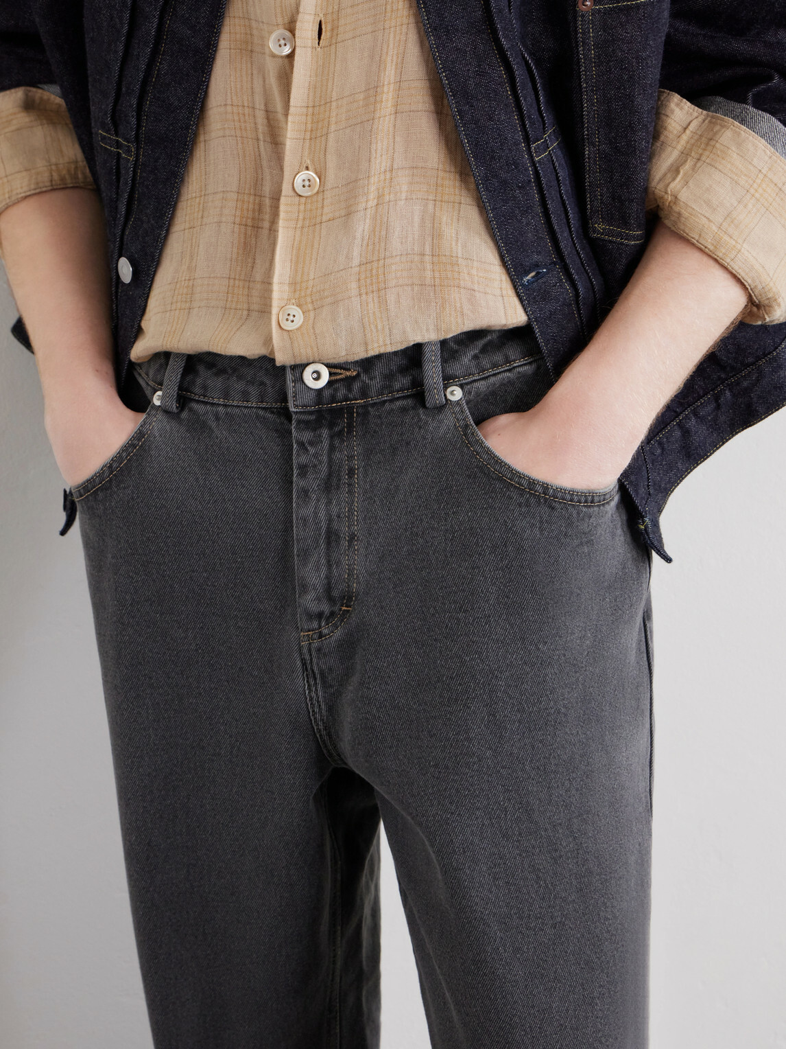 Folk - Barrel-Leg Jeans - Gray
