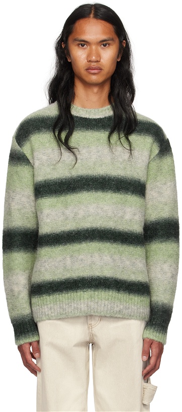 Photo: Wooyoungmi Green Stripe Sweater