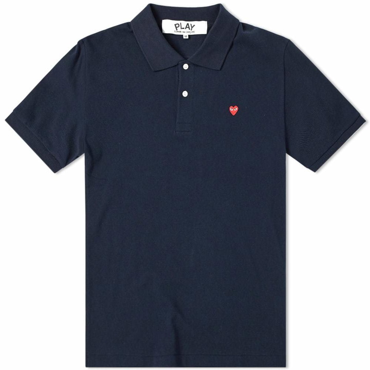 Photo: Comme des Garcons Play Little Red Heart Polo Blue