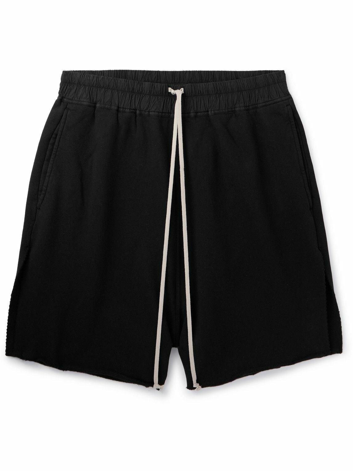 Photo: DRKSHDW by Rick Owens - Garment-Dyed Cotton-Jersey Drawstring Shorts - Black