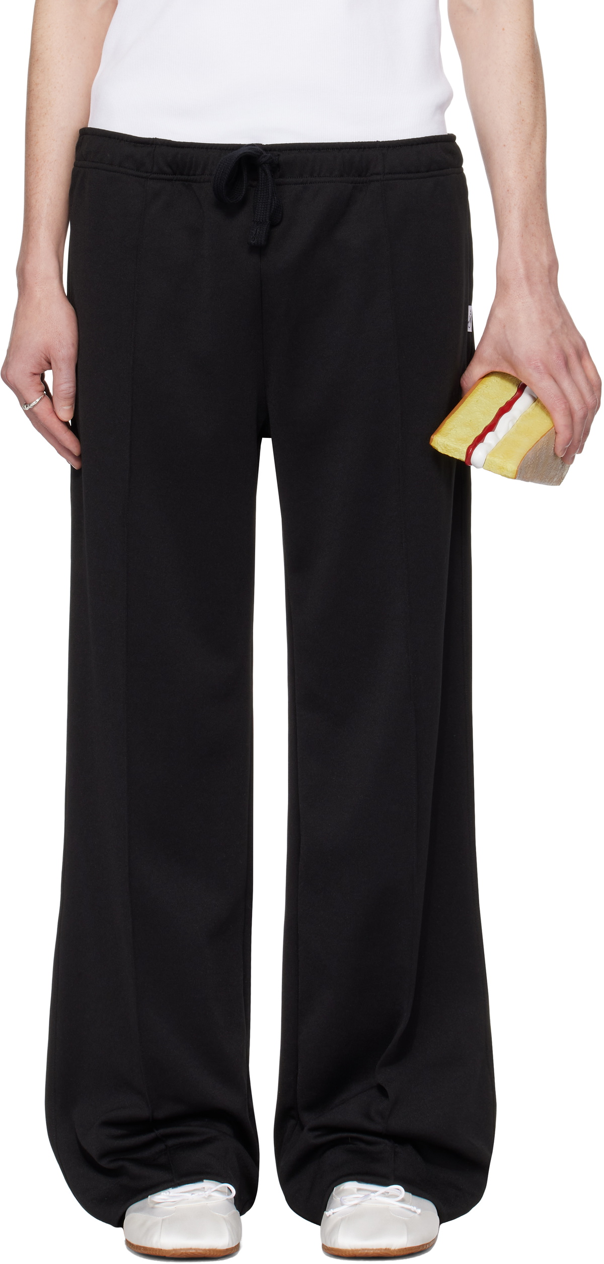JW Anderson Black Pintuck Track Pants JW Anderson