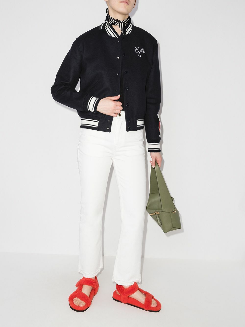 ブルゾン Golden Goose Deluxe Brand Wool Blend Bomber Jacket GOLDEN GOOSE - Wool Blend Bomber Jacket Golden Goose Deluxe