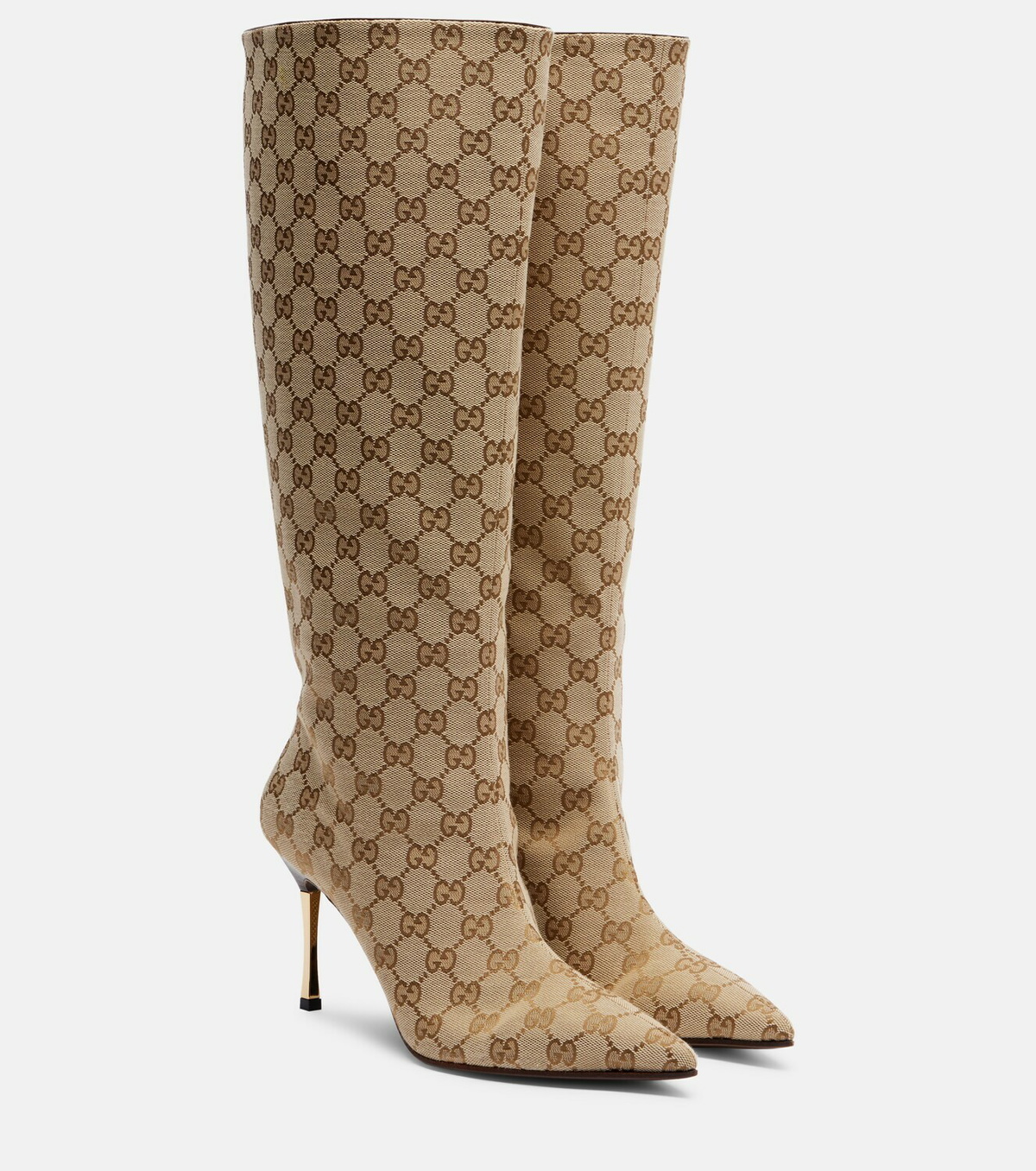 Gucci Bombshell GG Canvas knee-high boots