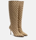 Gucci Bombshell GG Canvas knee-high boots