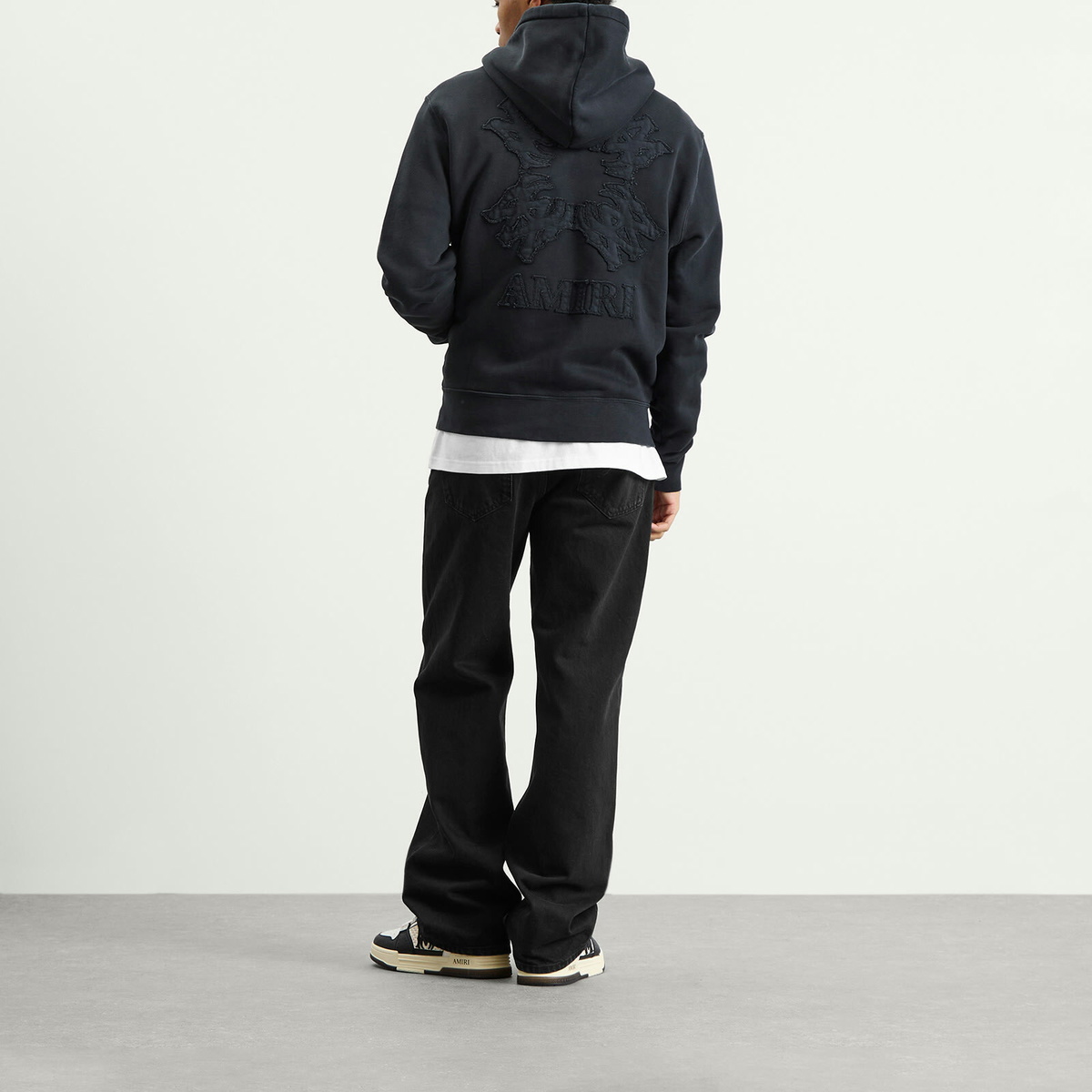 AMIRI Men's MA Quad Zip Hoodie in Black Amiri
