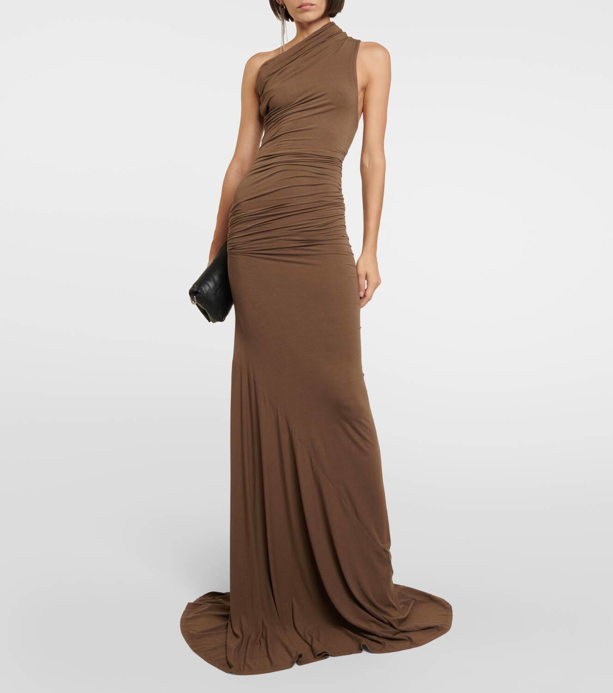 Entire Studios☆ワンショルダー シャーリング ドレス♪送料込 Entire Studios Draped one-shoulder jersey gown Entire Studios