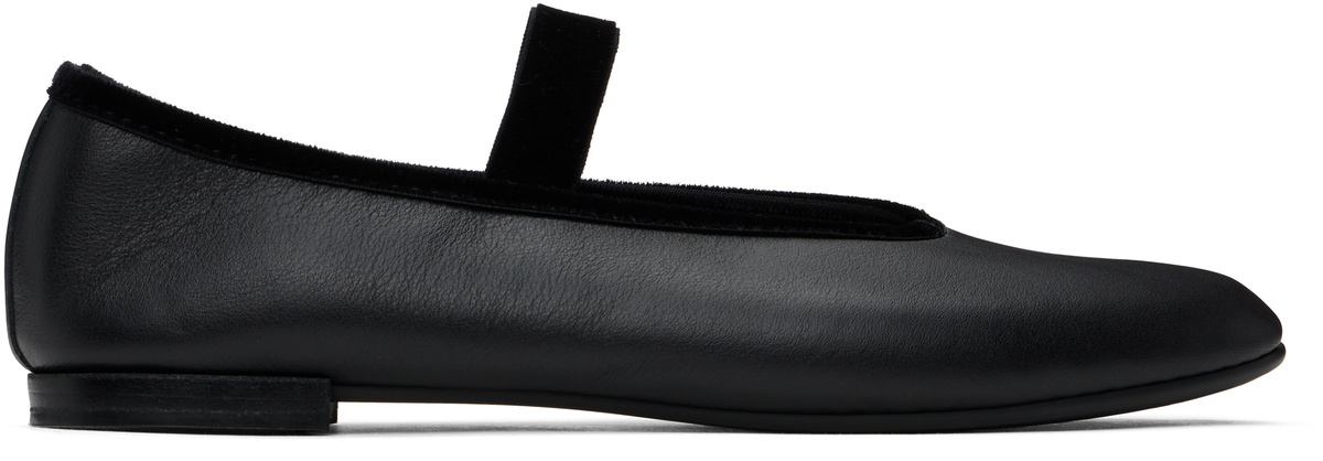 Repetto Black Lilouh Rubber Sole Mary Jane Ballerina Flats