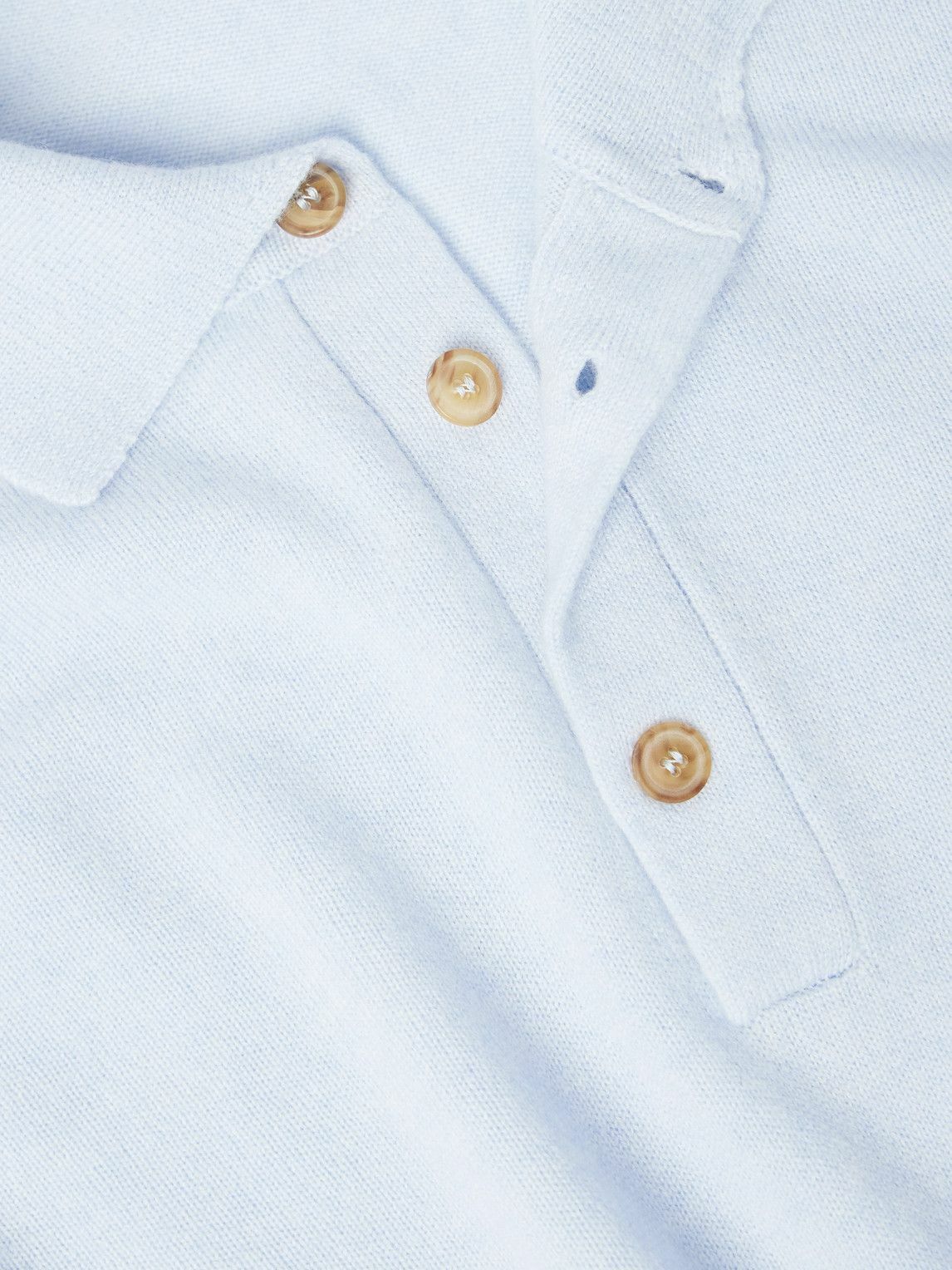 Ghiaia Cashmere - Cashmere Polo Shirt - Blue