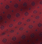 Kingsman - Drake's 8cm Logo-Embroidered Silk-Faille Tie - Burgundy