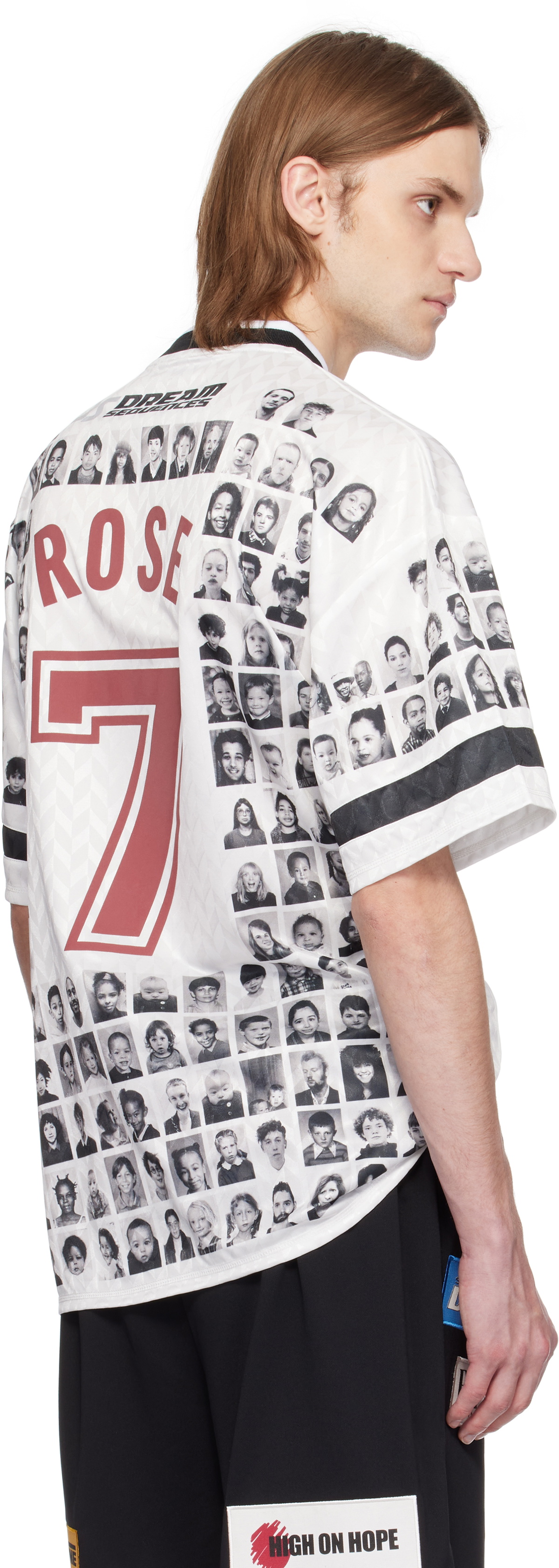 Martine Rose White Printed 'Local Hero' Football Jersey Martine Rose