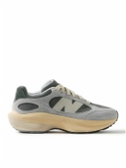 New Balance - WRPD Runner Logo-Embroidered Suede and Mesh Sneakers - Gray