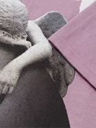 Stussy - Angel Printed Cotton-Jersey T-Shirt - Purple