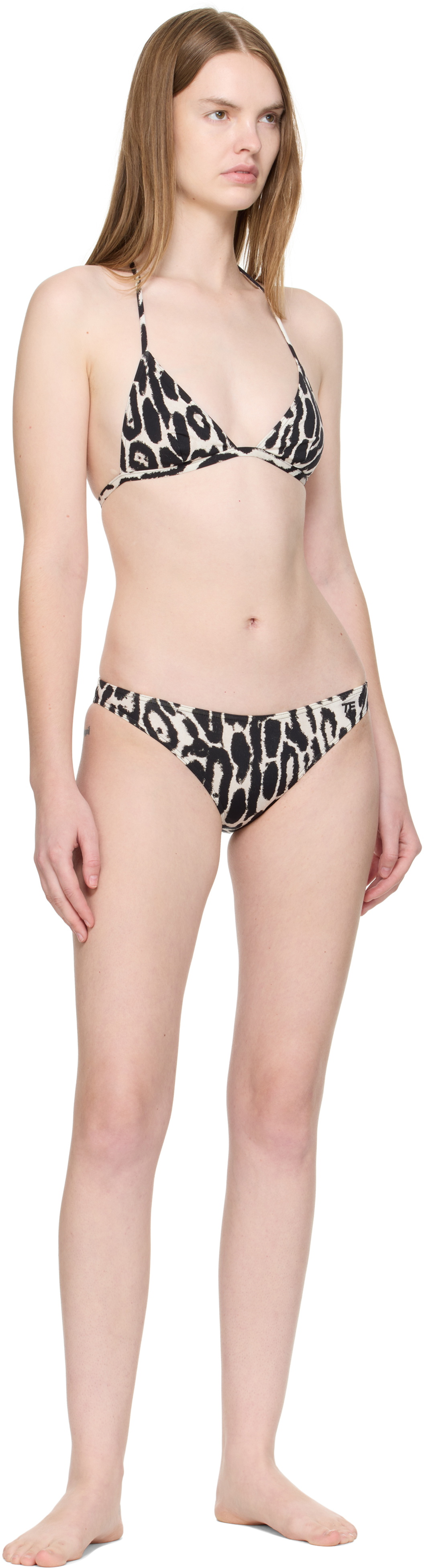 TOM FORD Black & Off-White Triangle Bikini