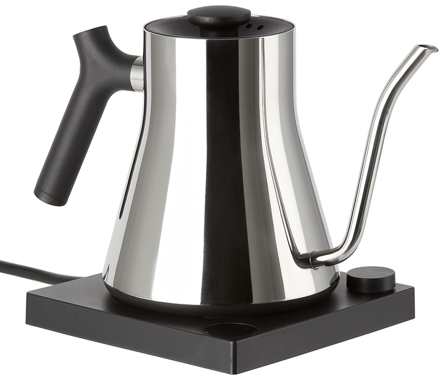 Stagg EKG Electric Kettle 0.9L - Matte Black with Walnut Accents