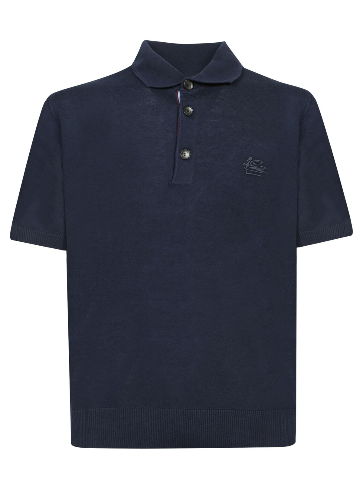 【送料&関税込】Etro Logo T-shirt Etro - Logo-Embroidered Cotton T-Shirt - Blue Etro
