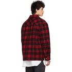 Isabel Marant Red and Black Virgin Wool Check Jacket