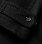 DUNHILL - Double-Breasted Wool and Cashmere-Blend Peacoat - Black