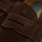 VINNY'S Men's Yardee Creeper Loafer in Chocolate Brown Suede