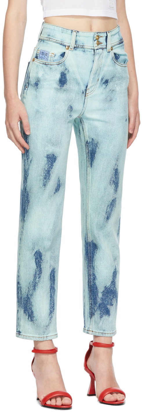 Versace Jeans Couture Blue Bleach Jeans Versace