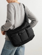 SAINT LAURENT - Leather-Trimmed Padded Shell Messenger Bag