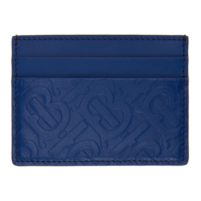 Photo: Burberry Blue Monogram Sandon Card Holder