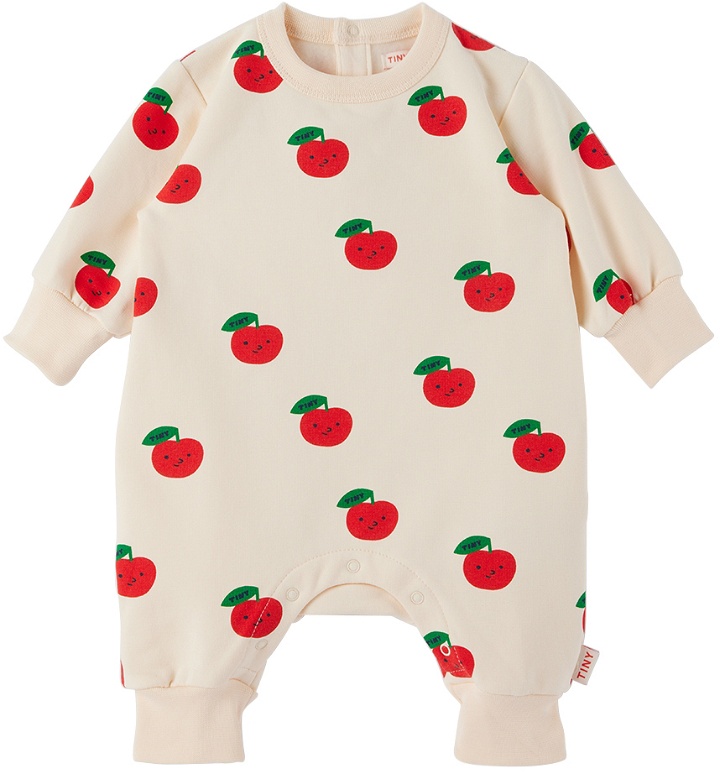 Photo: TINYCOTTONS Baby Off-White Apples Jumpsuit