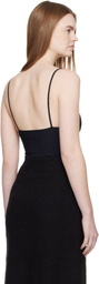Jil Sander Black Spaghetti Straps Bodysuit