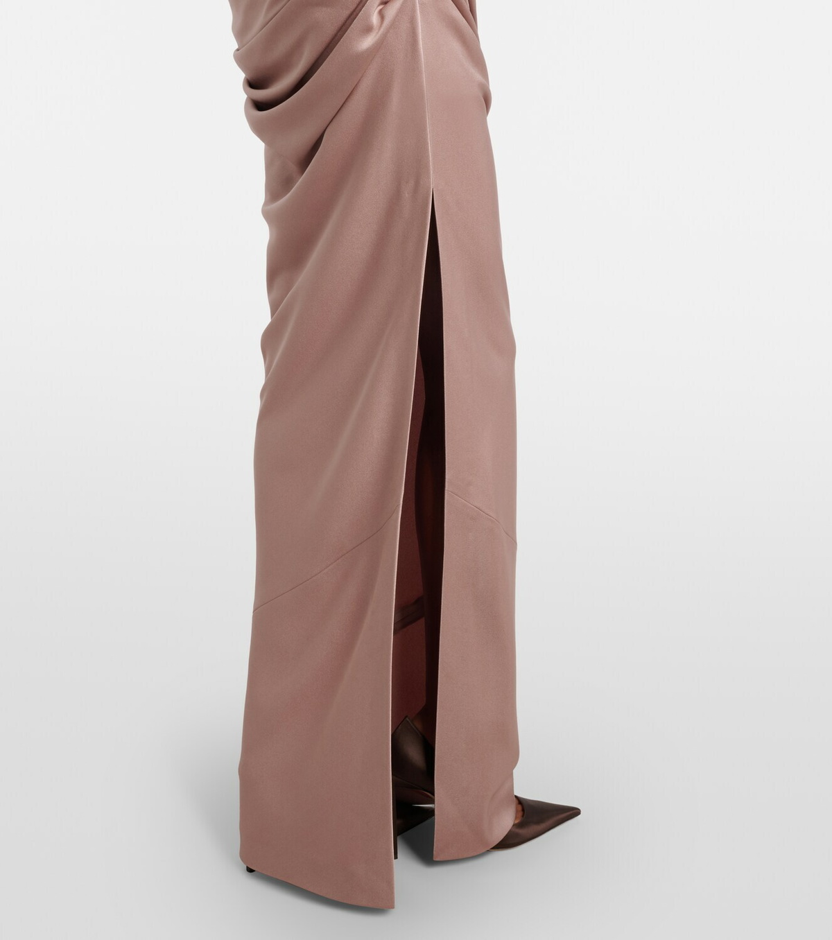 Alex Perry Draped satin corset gown