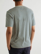 Folk - Striped Cotton-Jersey T-Shirt - Blue