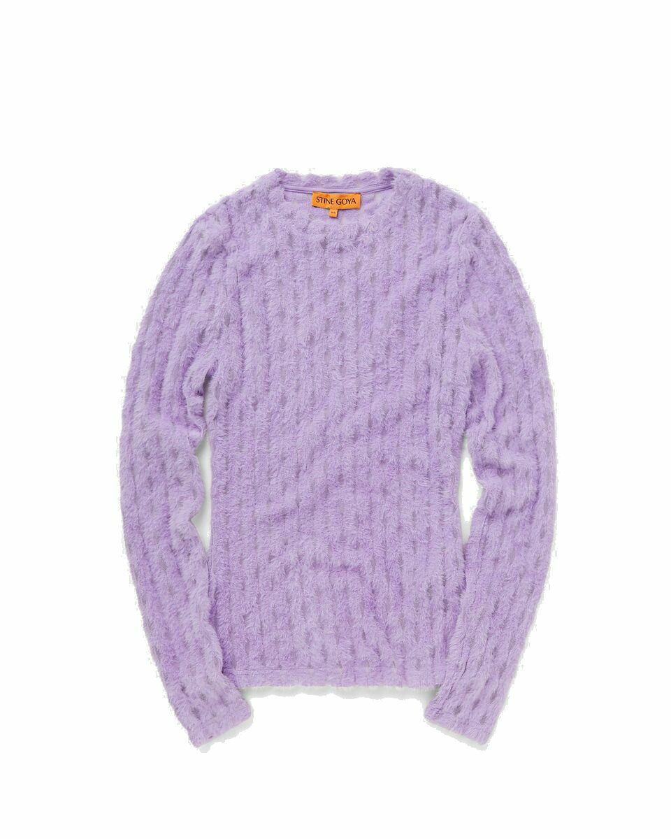 Photo: Stine Goya Juno, 1996 Fluffy Jersey Purple - Womens - Pullovers