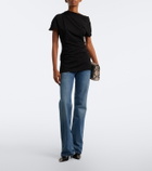 Agolde Beckly draped cotton jersey top