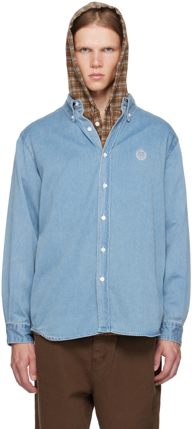 Dunst Blue Classic Boyfriend Denim Shirt