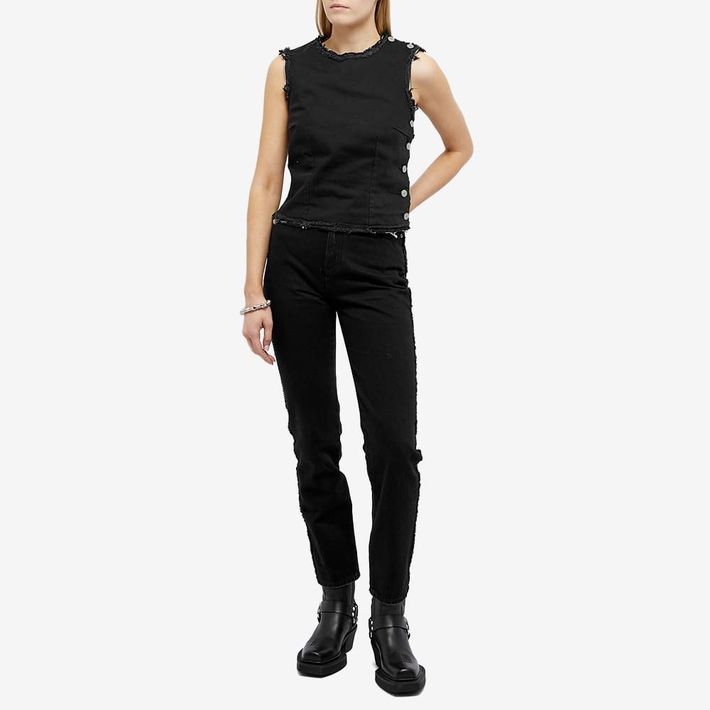 Raf Simons Women's Doubled Denim Top in Black