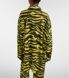 The Attico Animal-print cotton muslin shirt