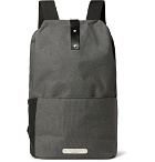 Brooks England - Dalston Leather-Trimmed Canvas Backpack - Charcoal