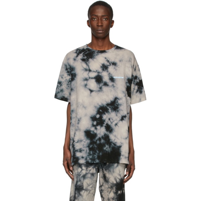 Photo: Off-White Beige and Black Tie-Dye T-Shirt