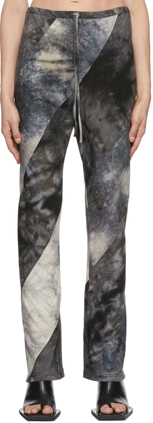 PERVERZE Gray Bias Trousers PERVERZE