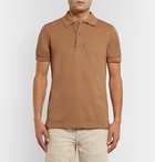 TOM FORD - Garment-Dyed Cotton-Piqué Polo Shirt - Men - Tan