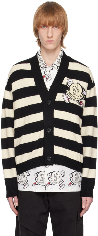 Photo: Moncler Black & White Striped Cardigan
