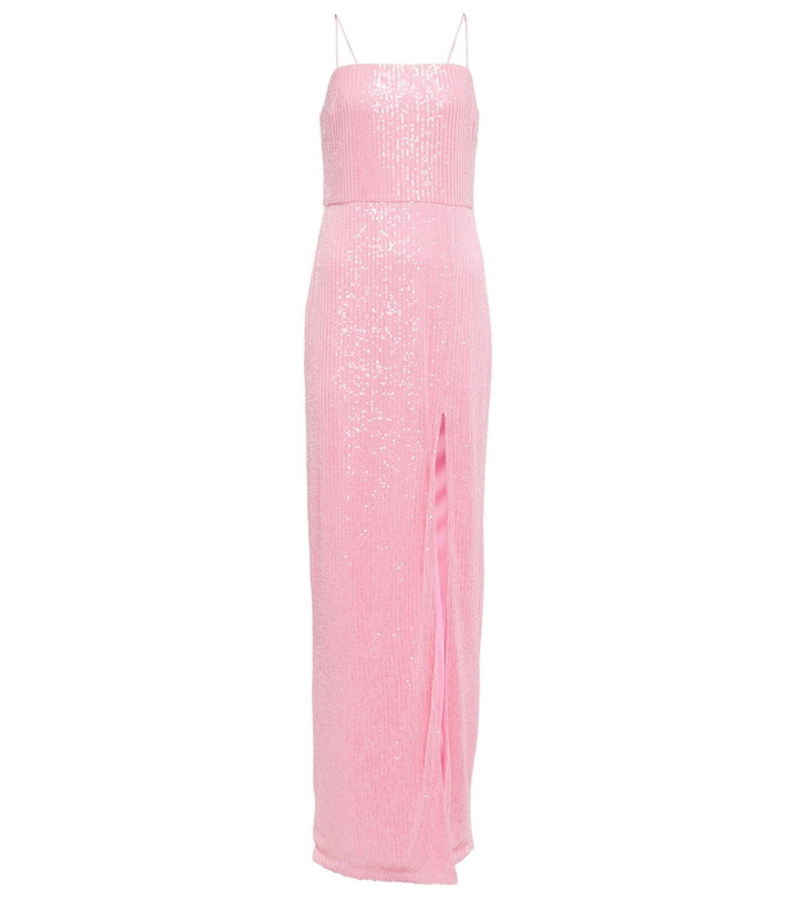 Photo: Rotate Birger Christensen Sequin-embellished side-slit maxi dress