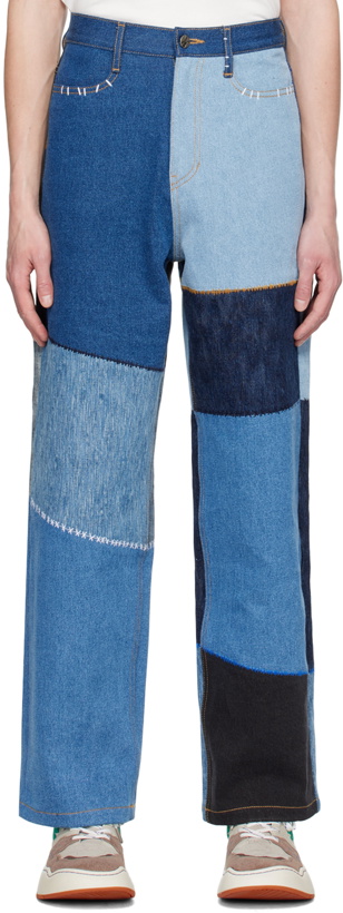 Photo: ADER error Blue Paneled Jeans